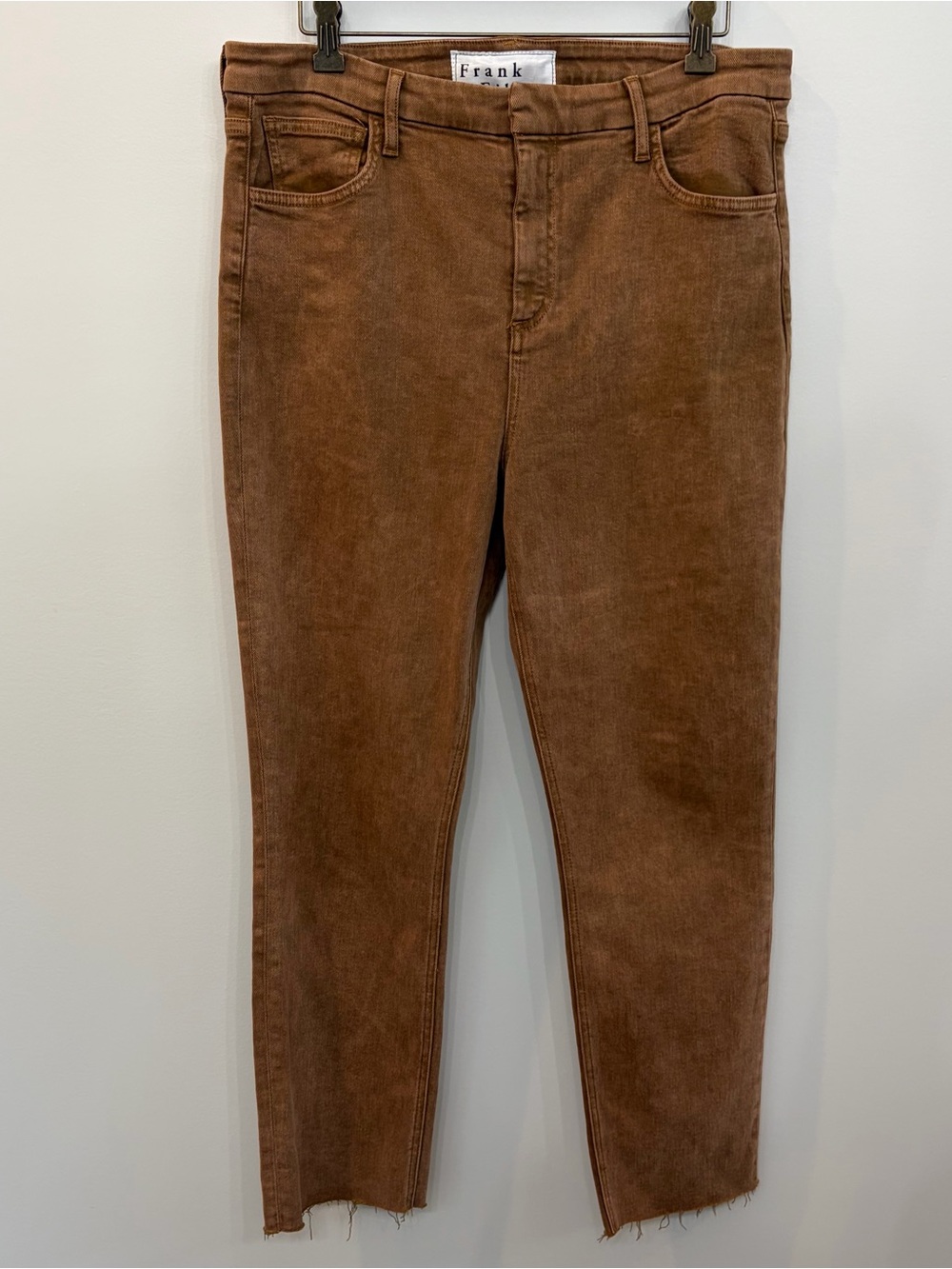 Frank & Eileen Women Derry Burnt Caramel Italian Dream Denim Jeans USA Size 32